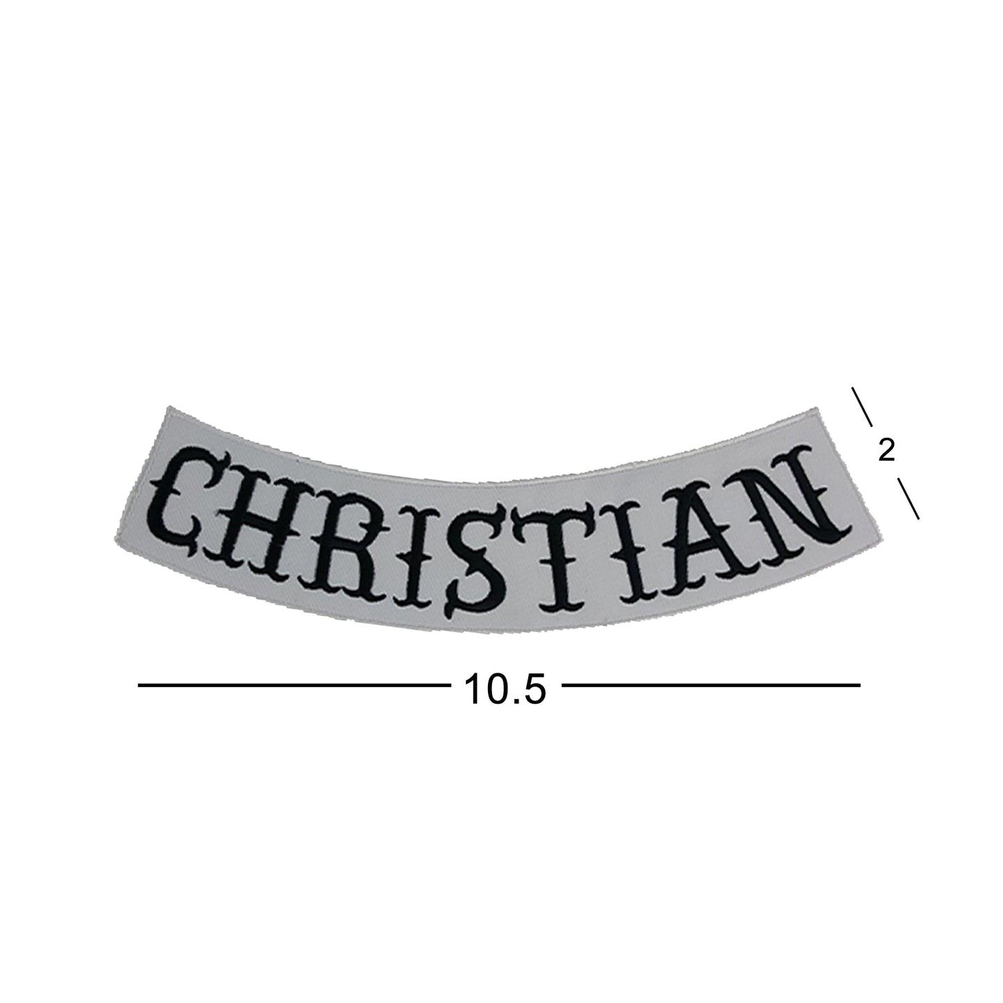 Christian Iron On Sew On Bottom Rocker Large Back Patch for Jacket Vest