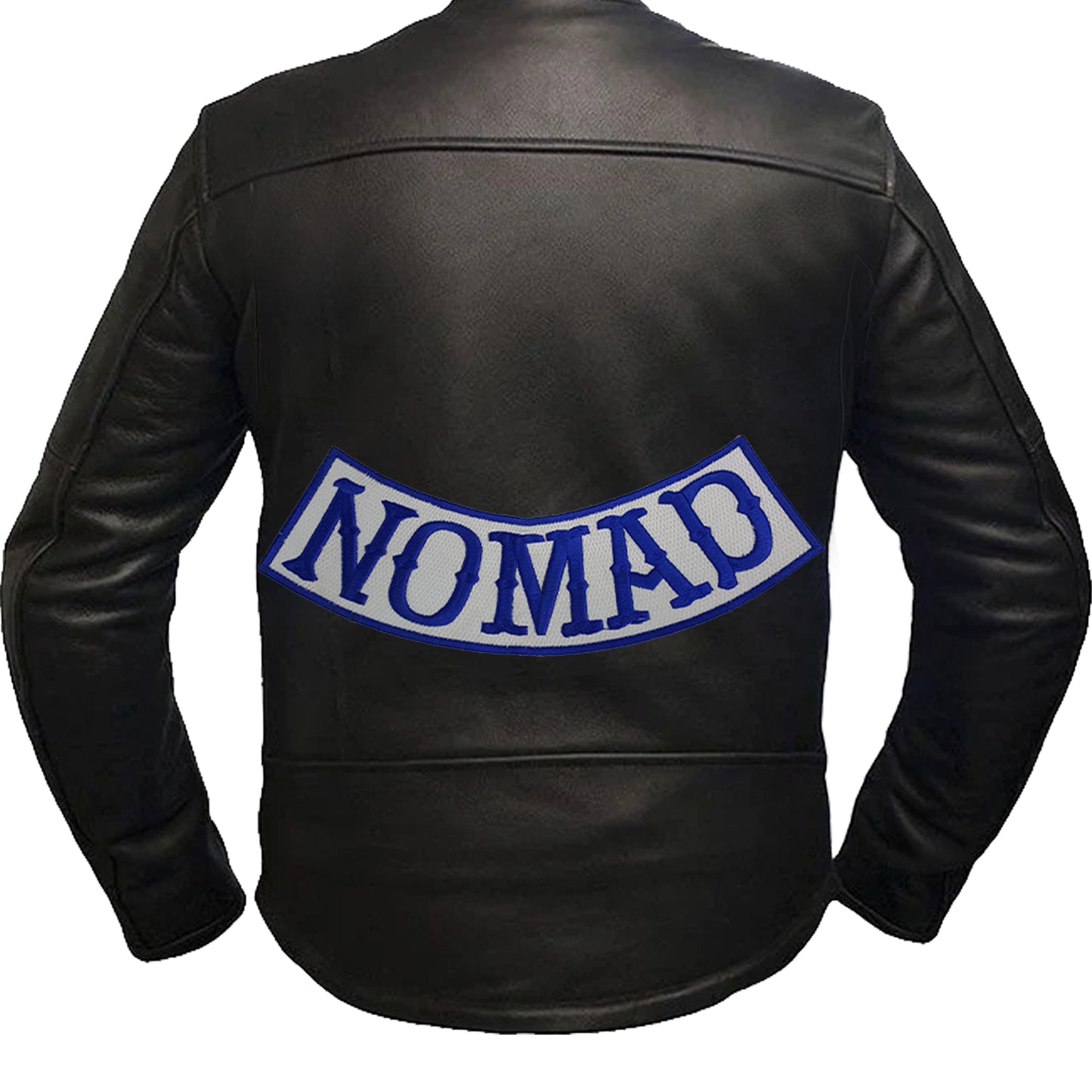 Nomad Iron on Sew on Bottom Rocker Large Back Patch for Jacket Vest