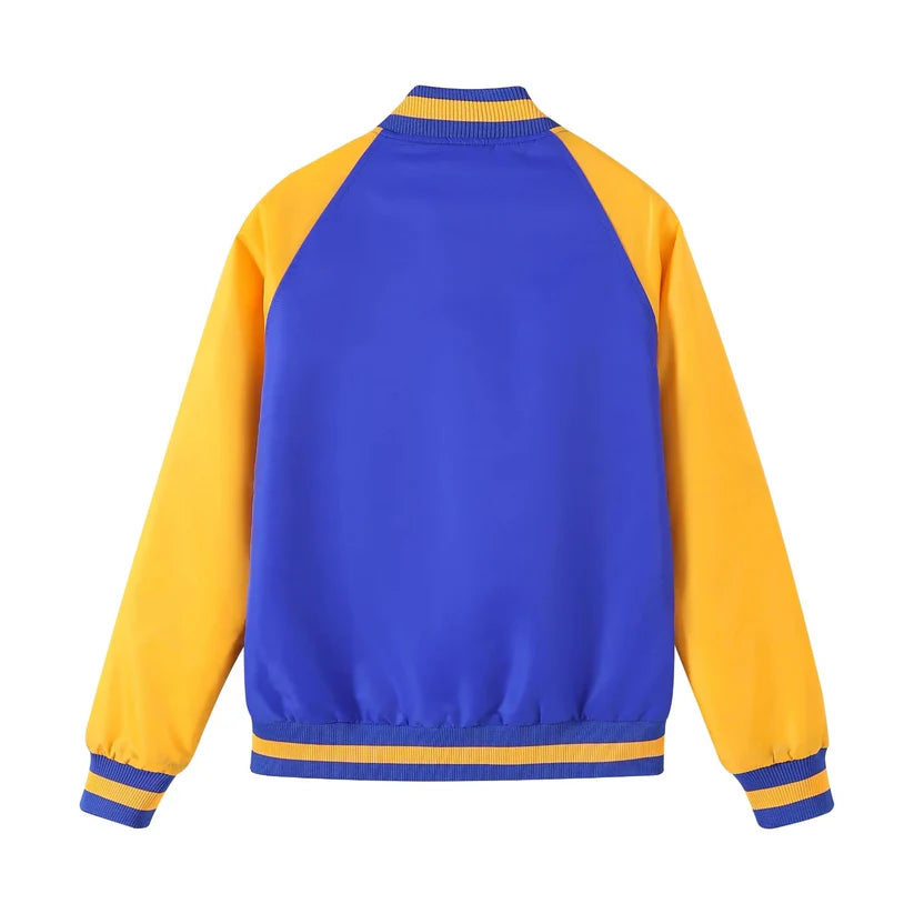 Sigma Gamma Rho (SGRho) Nylon Jacket for men or women. This unisex jacket features a durable nylon construction, embroidered SGRho logos, and a custom lining, perfect for showing sorority pride.