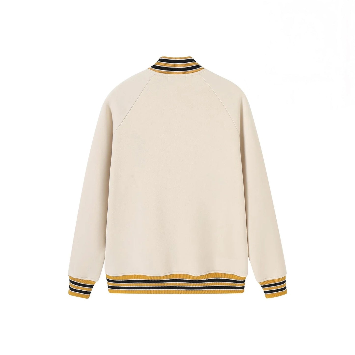 Alpha Neutral Chenille Varsity Fleece – 2 Piece Bundle Premium Full - Zip (Cream & Gold)