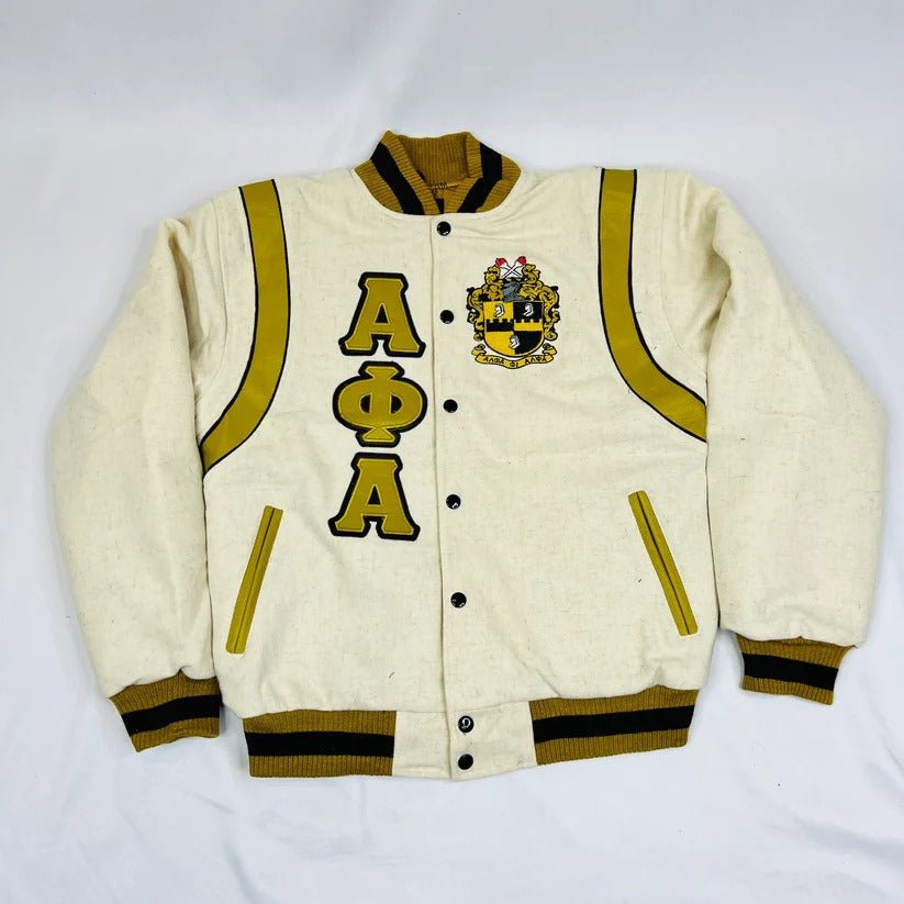Alpha Phi Alpha Varsity Letterman Jacket - Wool & Leather Fraternity