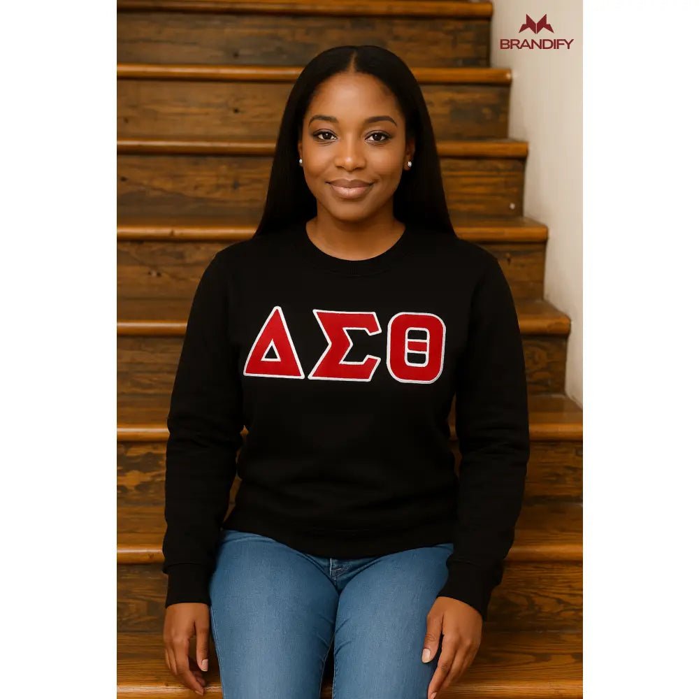 Custom ΔΣΘ Chenille Sweatshirt | Custom D9
