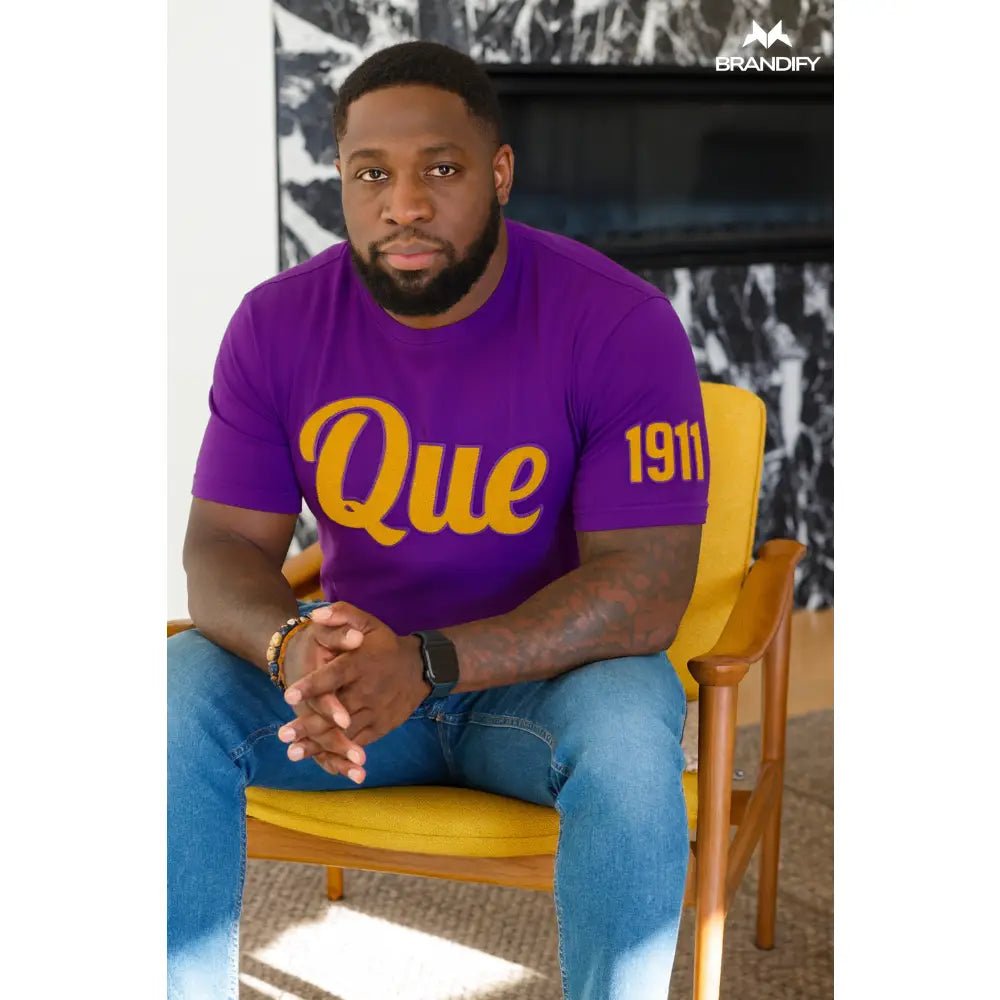 Custom Que 1911 Sleeve Chenille Tee | Custom D9