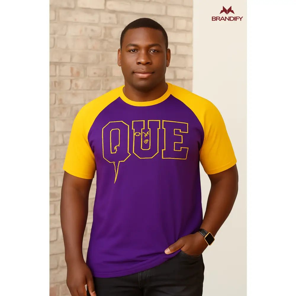 Custom Que Lightning Raglan Chenille Tee | Custom D9