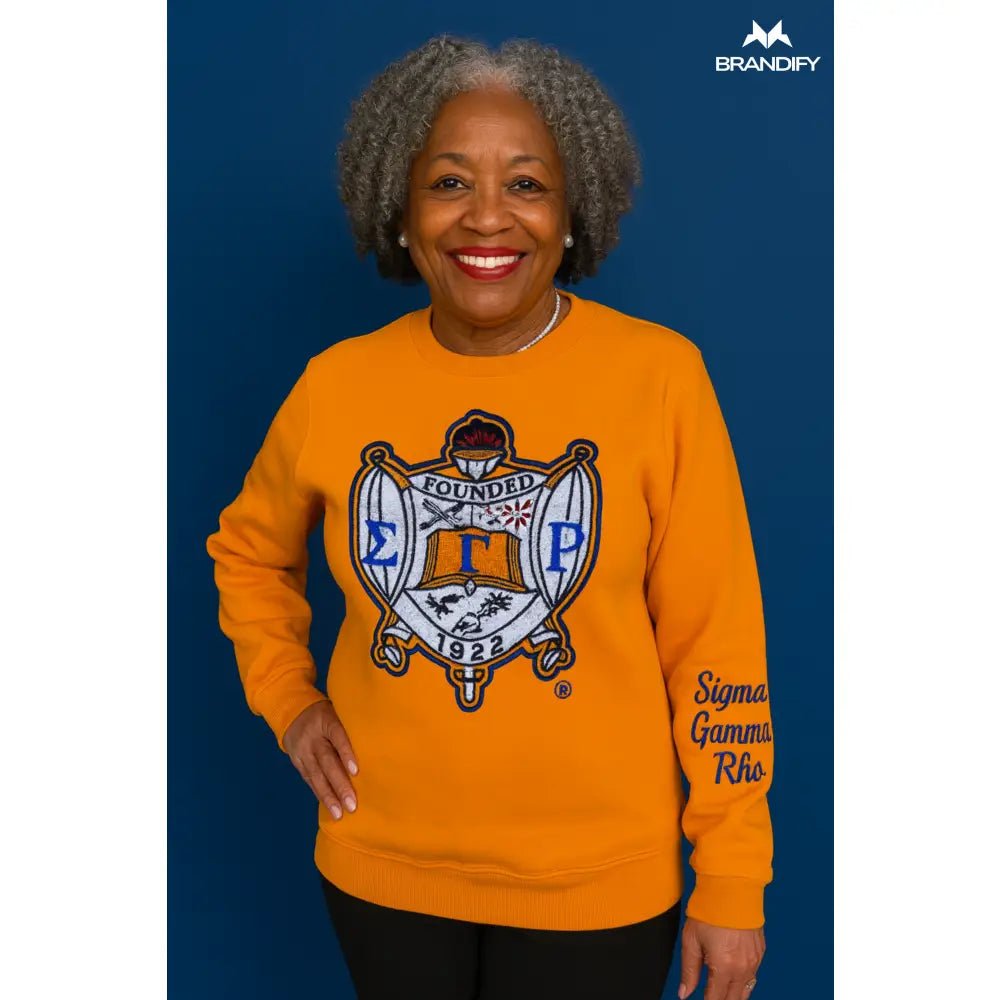 Custom SGRho Shield Chenille Sweatshirt | Custom D9