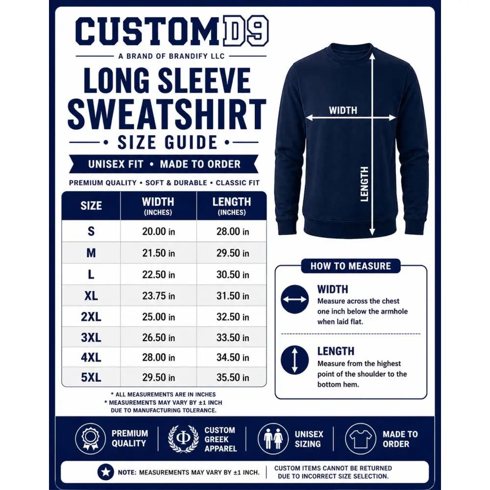 Custom Sigma Gamma Rho Crewneck Sweatshirt | SGRho Sorority Sweatshirt | Personalized Line Name Number Year Chapter | 1922 Crewneck Gift