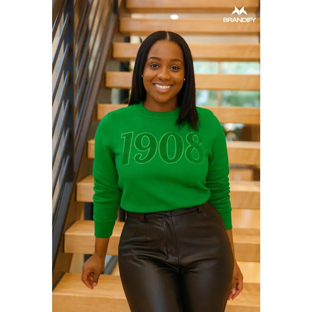 Custom Solid 1908 Chenille Sweatshirt | Custom D9