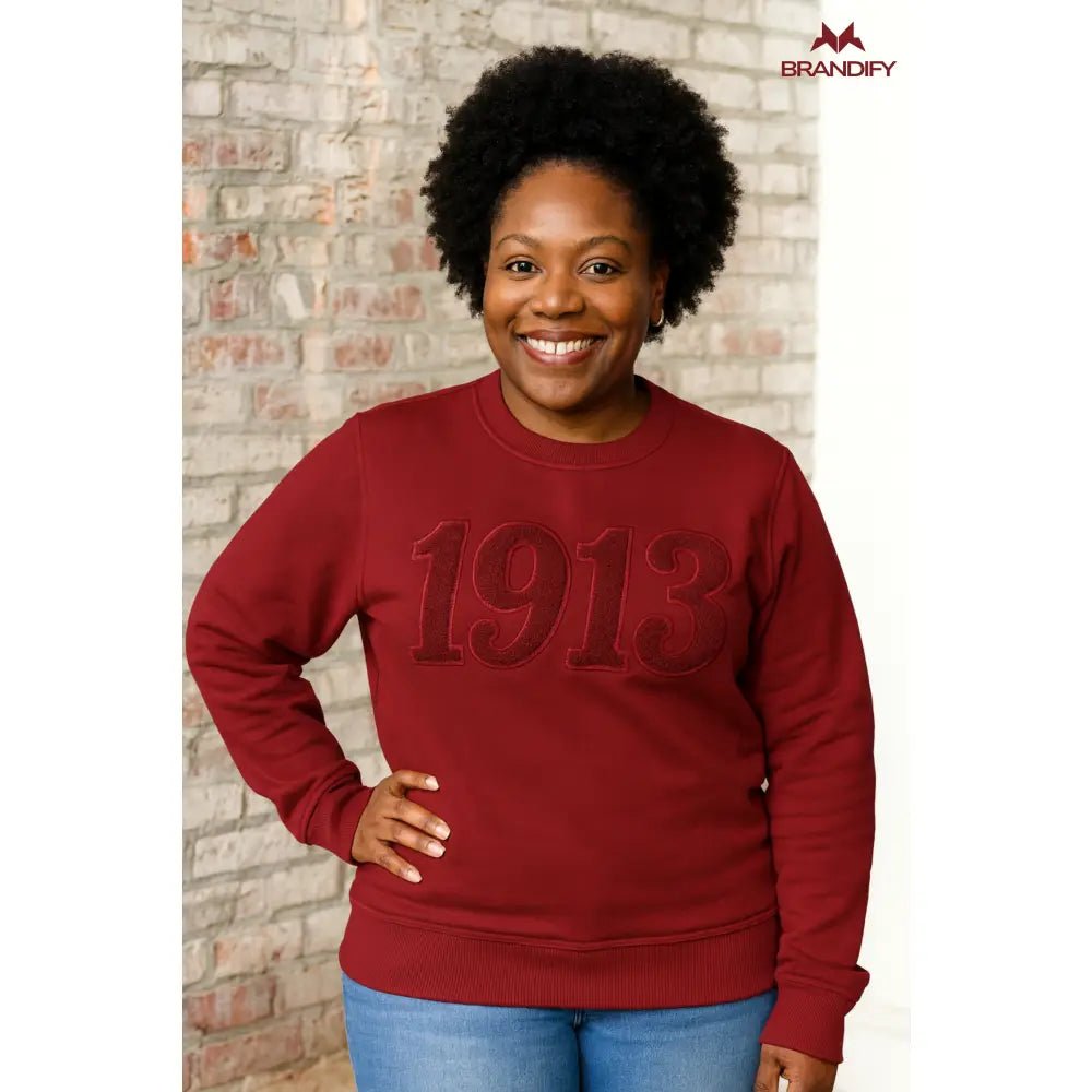 Custom Solid Color 1913 Chenille Sweatshirt | Custom D9
