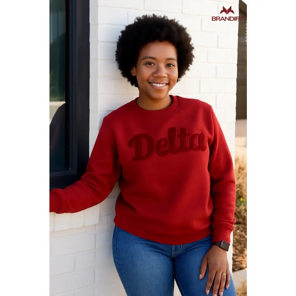 Custom Solid Delta Chenille Sweatshirts | Custom D9