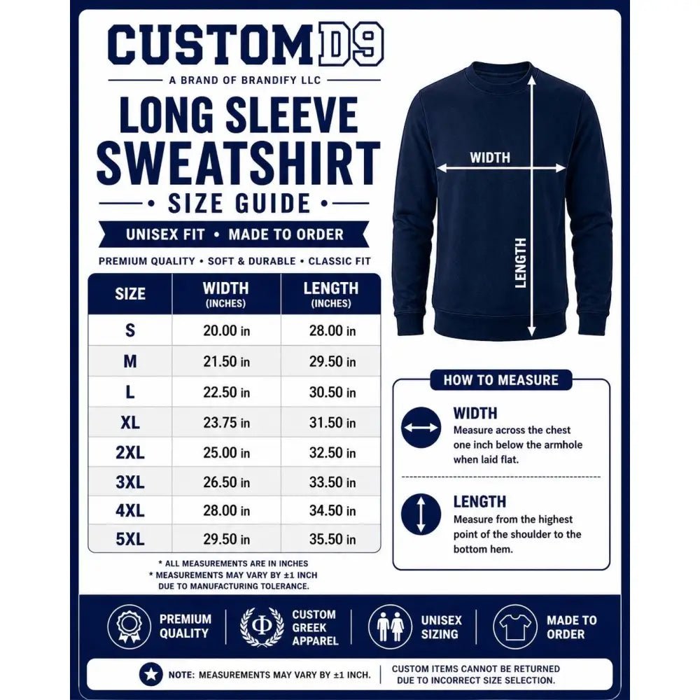 Custom Zeta Phi Beta Crewneck Sweatshirt | ZΦB Sorority | Personalized Line Name Number Year Chapter | Zeta Phi Beta Gift | Zeta Crewneck