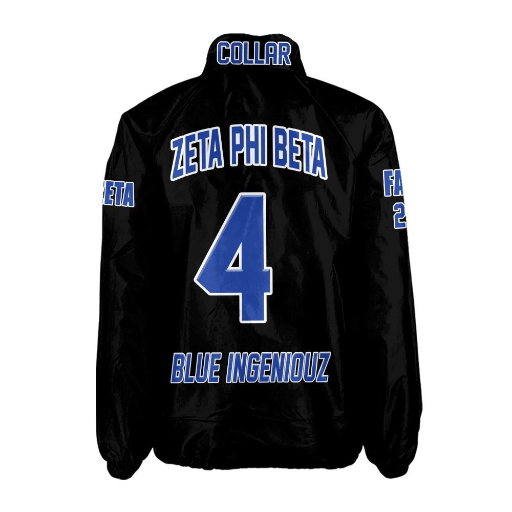 Zeta Phi Beta Signature Coach Jacket – Custom Embroidered Greek Letter Jacket