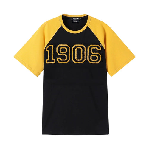 1906 Black Premium Chenille Raglan Shirt 3 - Pack – Luxury 3D Stitched Old Gold Heritage Bundle (True to Size)