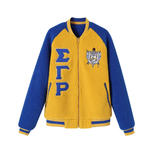 SGRho Reversible Sherpa Bomber Jacket – Dual-Sided Design