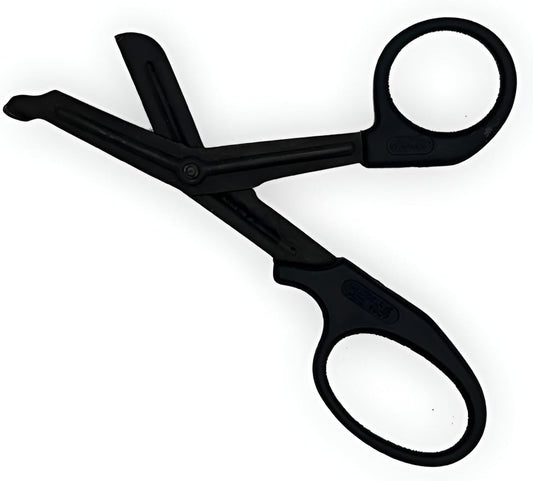 EMT and Trauma Shears - Stainless Steel Bandage Scissors - Premium Medical Shears - Surgical Scissors for All Purpose (All Black)