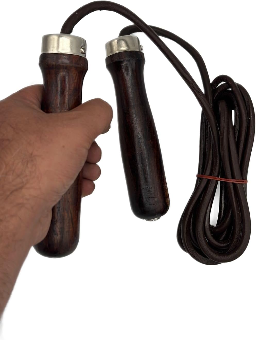 Jump Rope, Genuine Cowhide Leather Adjustable Length Workout Skipping Rope with Ball Bearings for Women, Men, and Kids