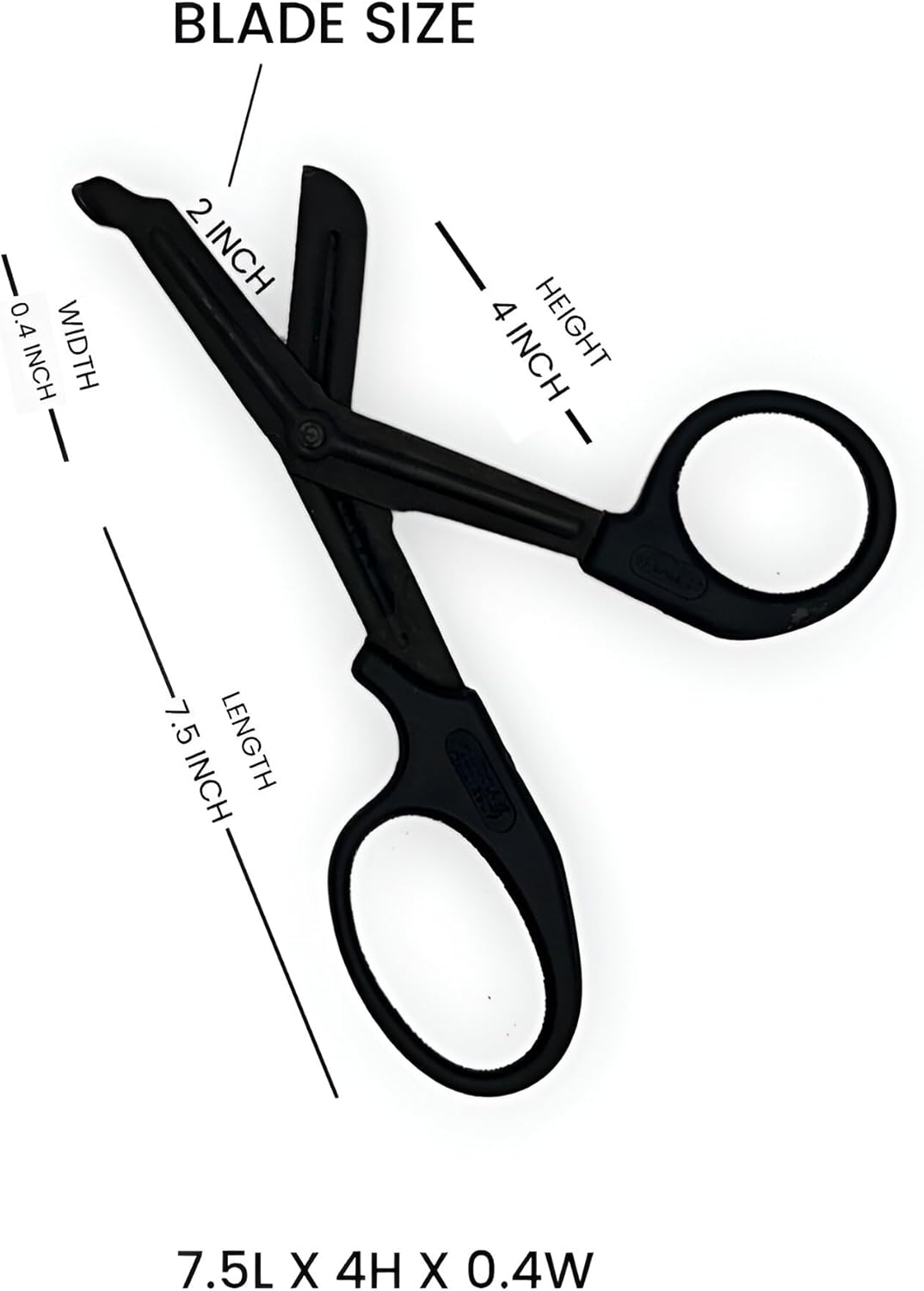 EMT and Trauma Shears - Stainless Steel Bandage Scissors - Premium Medical Shears - Surgical Scissors for All Purpose (All Black)