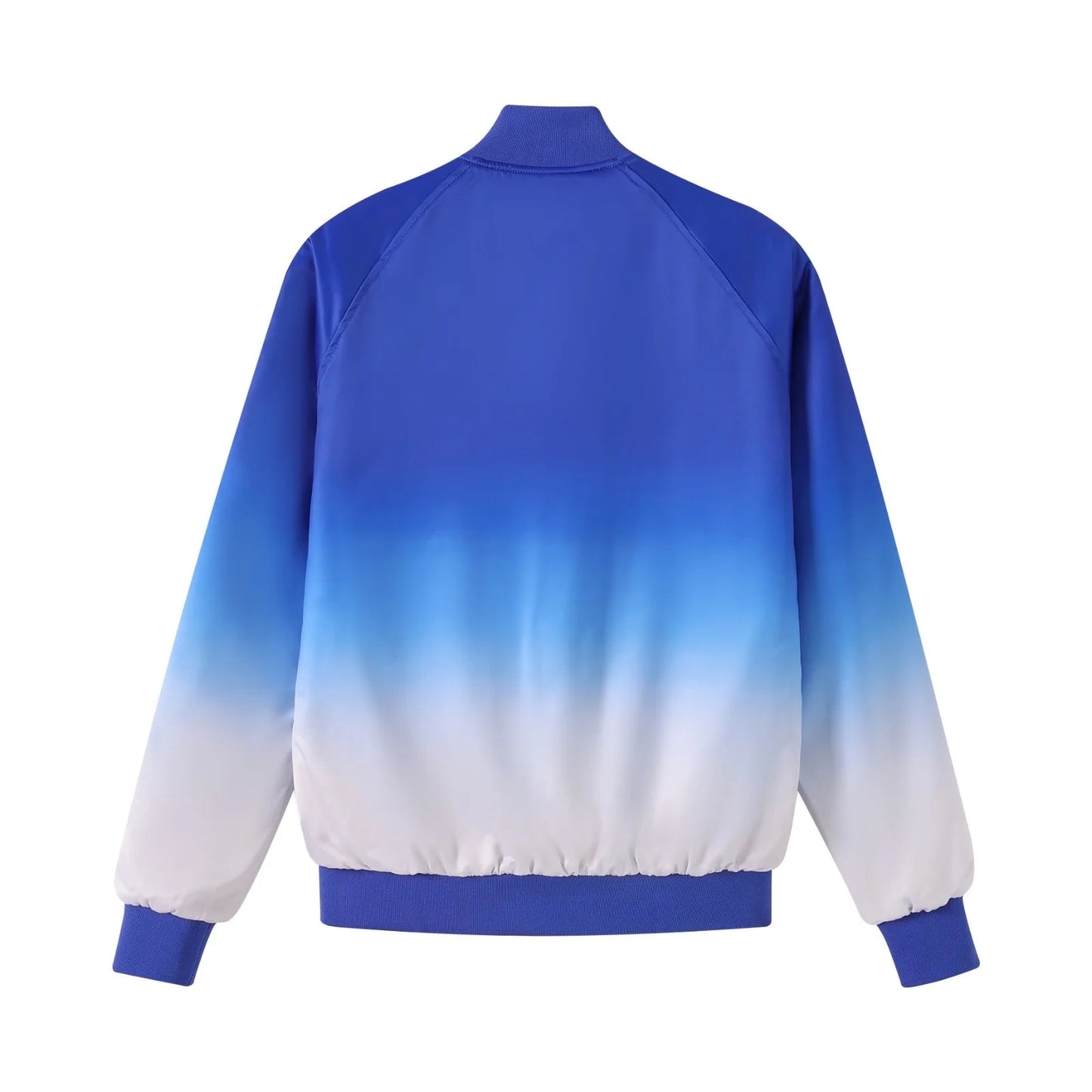 Zeta Faded Bomber Jacket (No Back Logo) –  Royal Blue Fade