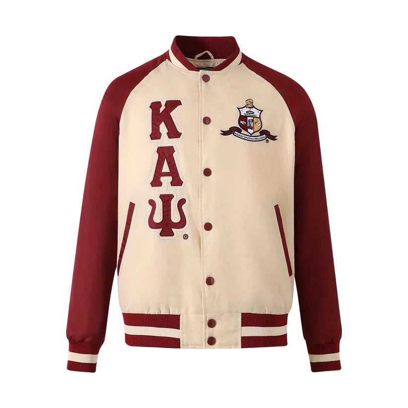 Custom satin lining inside Krimson & Kream Kappa Alpha Psi jacket