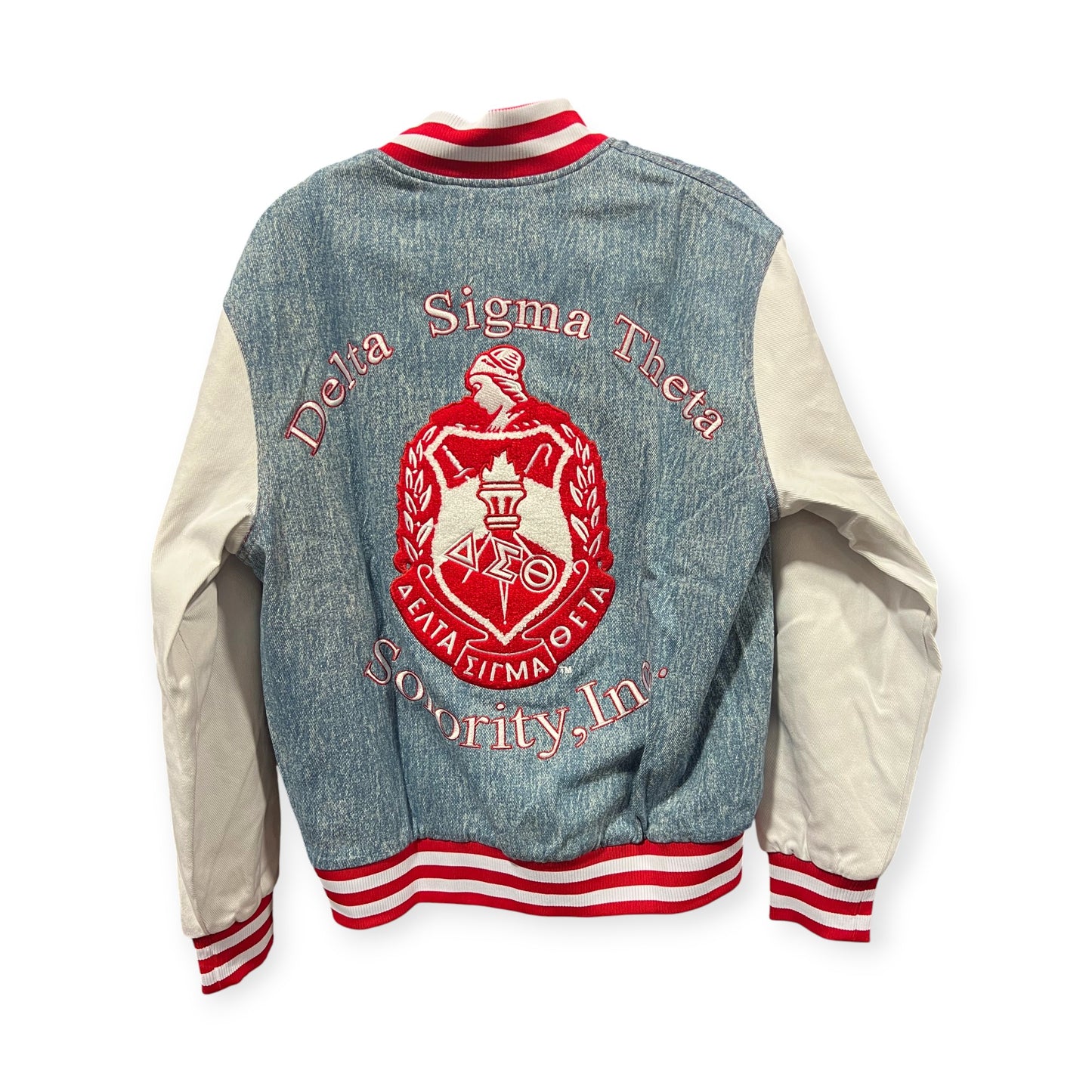 Delta Sigma Theta 1913 Denim Bomber Jacket