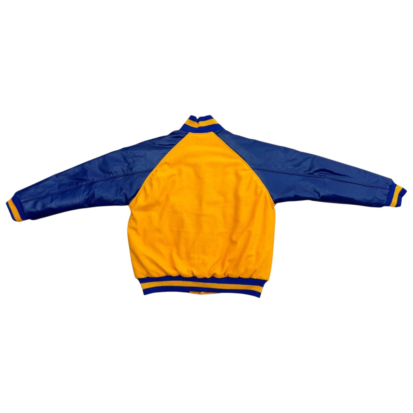SGRho Gold Wool & Leather Letterman Jacket