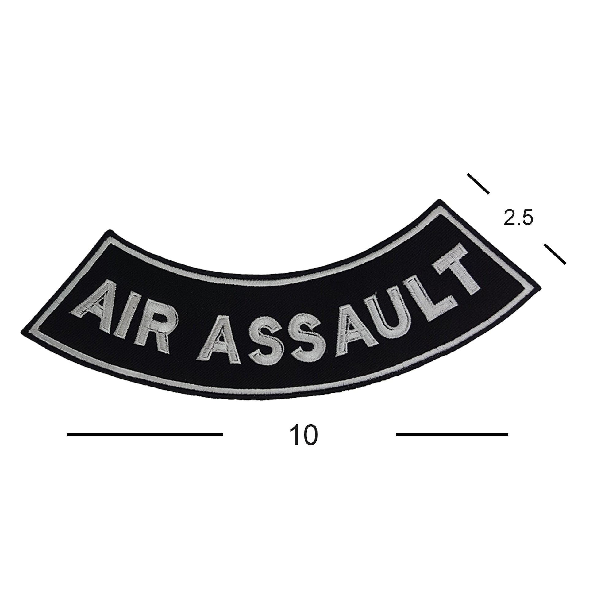 Air Assault Bottom Rocker Patch - Iron On Sew On Large Back Patch for Biker Vest Jacket