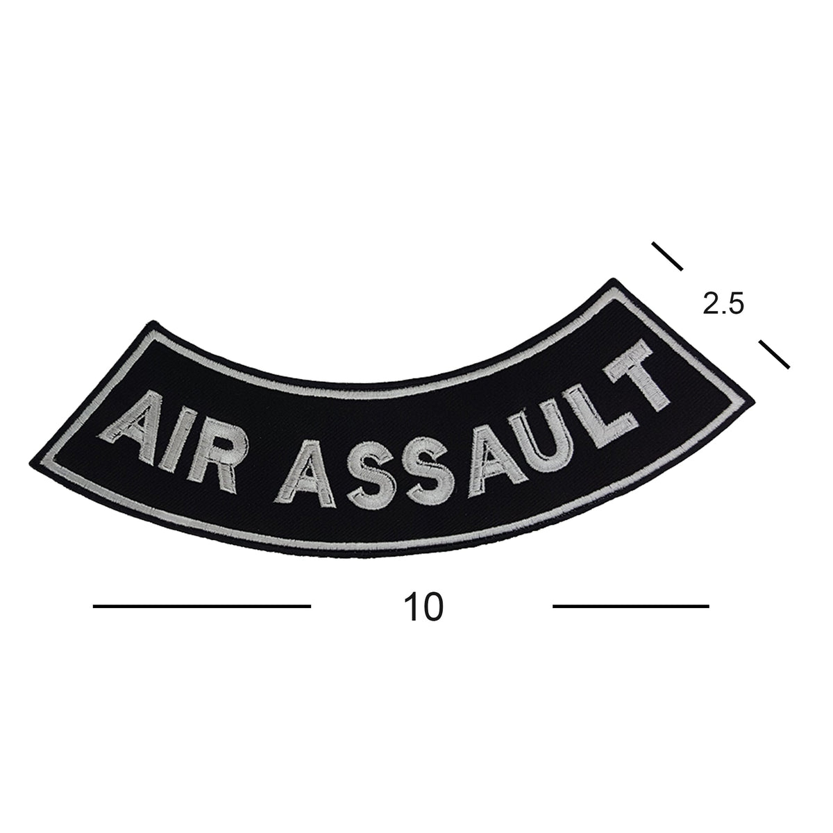 Air Assault Bottom Rocker Patch - Iron On Sew On Large Back Patch for Biker Vest Jacket