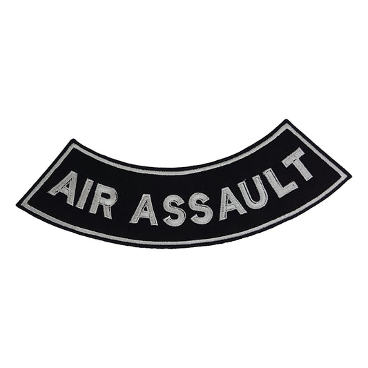 Air Assault Bottom Rocker Patch - Iron On Sew On Large Back Patch for Biker Vest Jacket