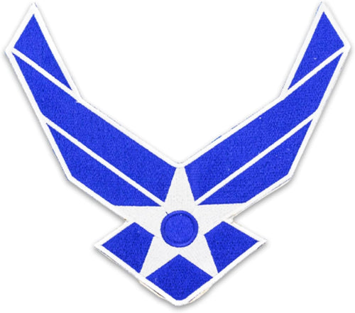 Air Force Center Back Patch - Winged Modern Design for Biker Vest Jacket