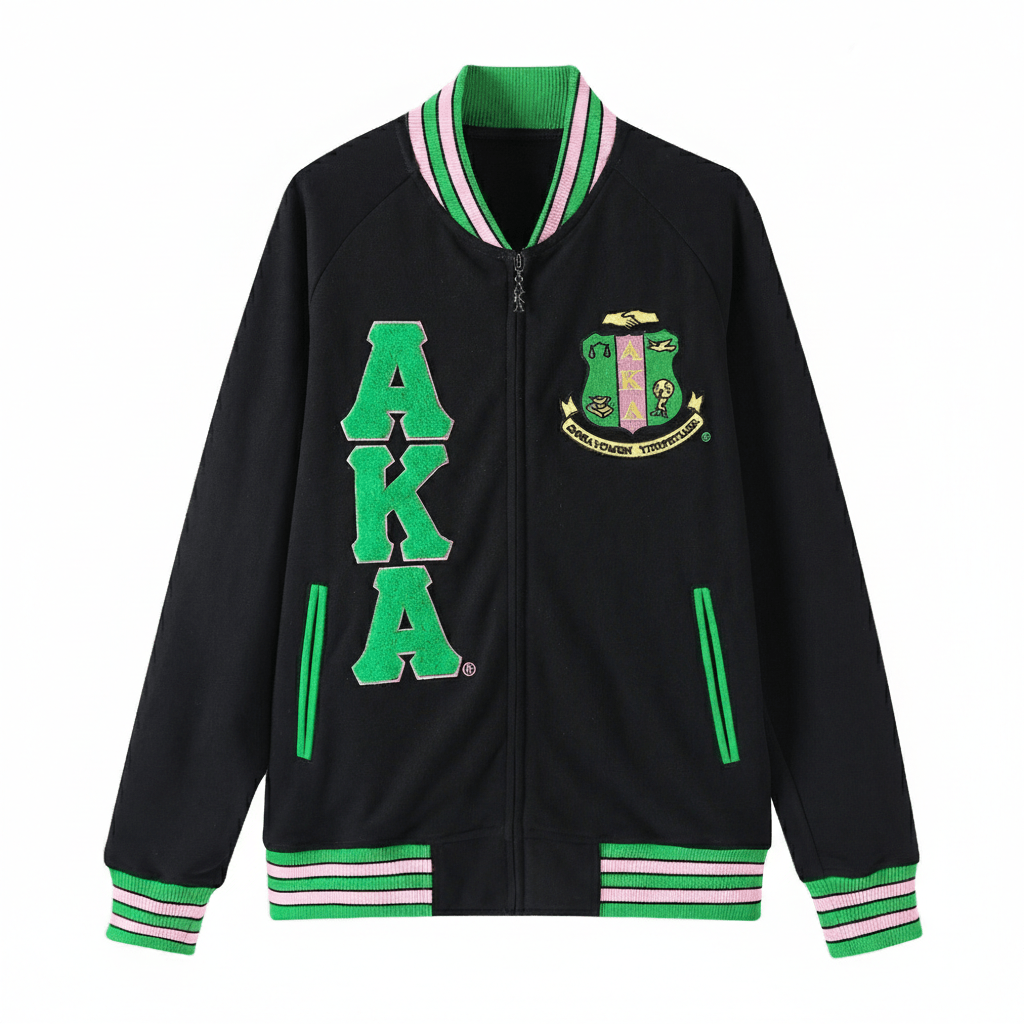 AKA Black Fleece Letterman Jacket – 3 - Piece Heritage Bundle