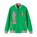 AKA Green Fleece Letterman Jacket – 3 - Piece Heritage Bundle (Unisex Sizing)