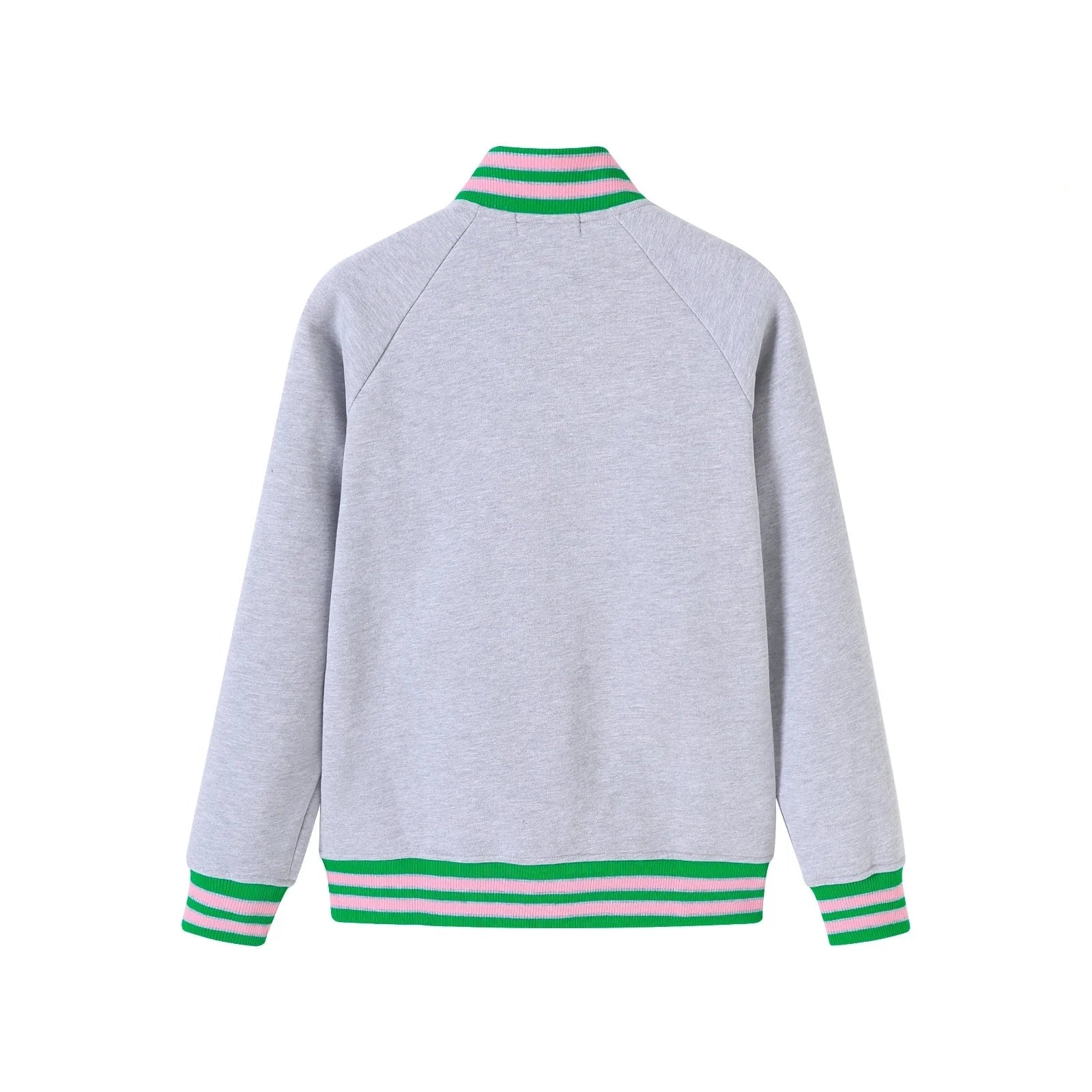 AKA Heather Grey Fleece Letterman Jacket – 3 - Piece Heritage Bundle