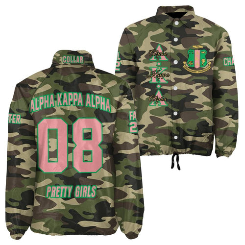 AKA Sorority Personalized Camouflage Jacket – Custom Name, Number & Crest
