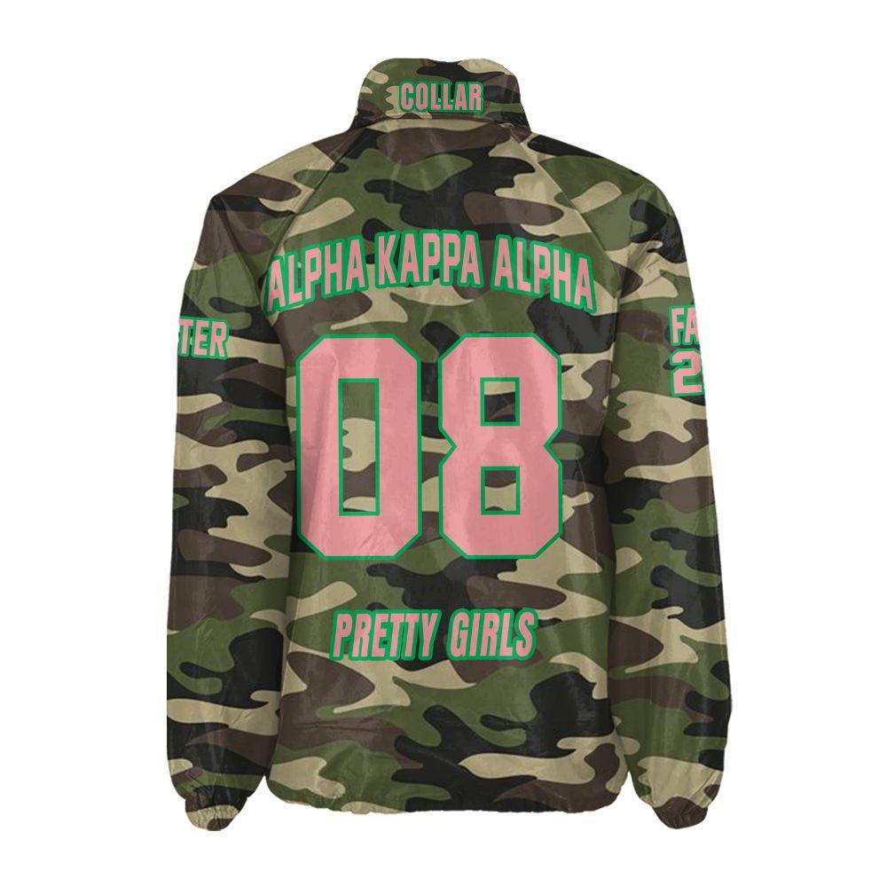 AKA Sorority Personalized Camouflage Jacket – Custom Name, Number & Crest