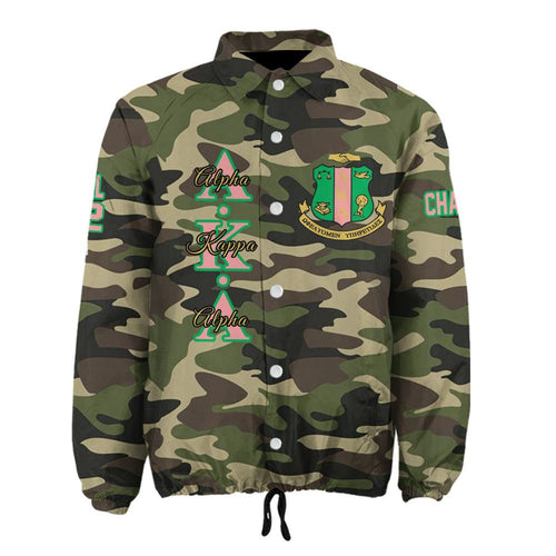 AKA Sorority Personalized Camouflage Jacket – Custom Name, Number & Crest