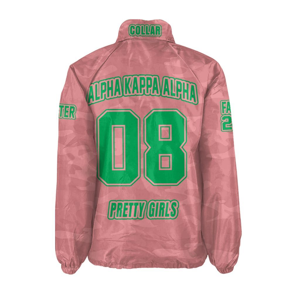 AKA Sorority Personalized Pink Camouflage Jacket – Custom Name, Number & Crest