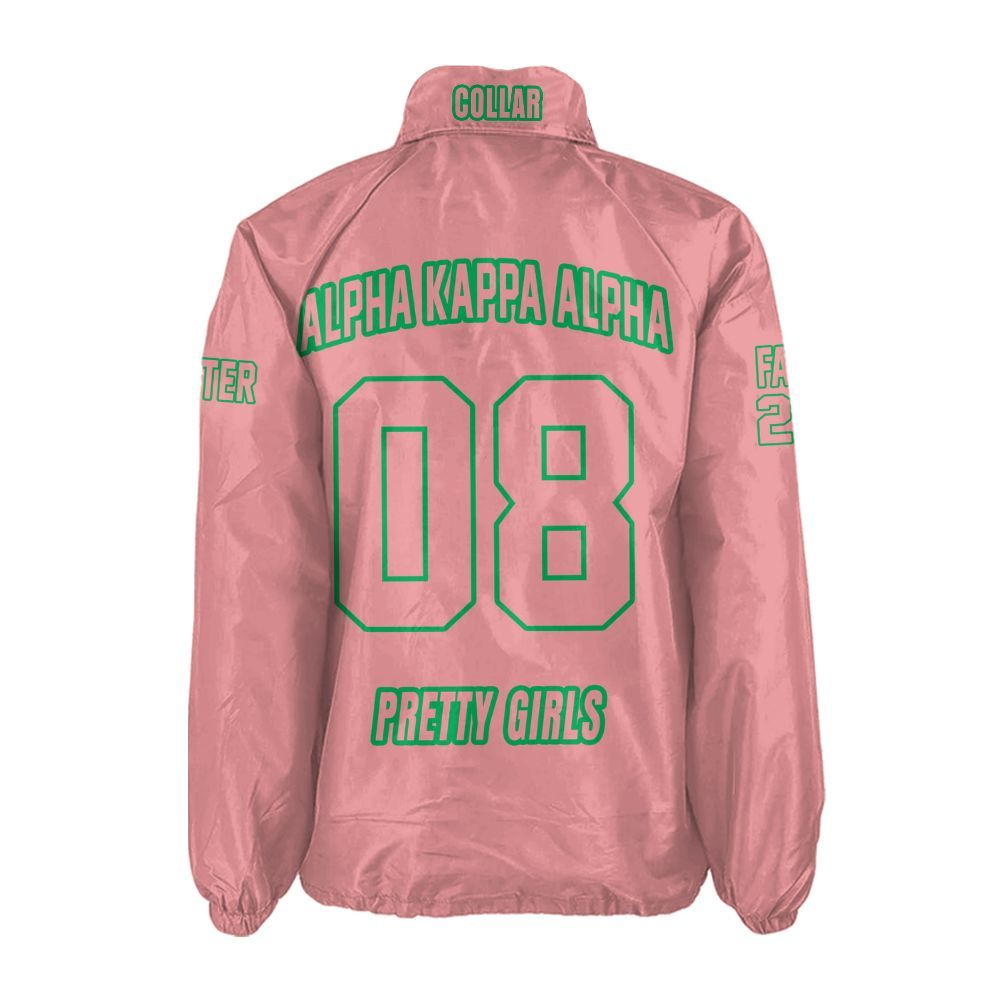 AKA Sorority Personalized Pink Jacket – Custom Name, Number & Official Crest