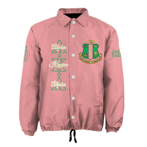 AKA Sorority Personalized Pink Jacket – Custom Name, Number & Official Crest