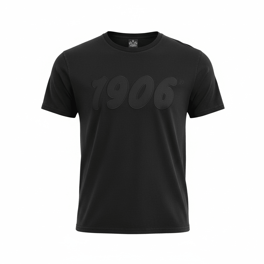Alpha 1906 Black On Black Premium Shirt 5 - Pack – Stealth Embroidered Luxury Cotton Tee (True to Size)