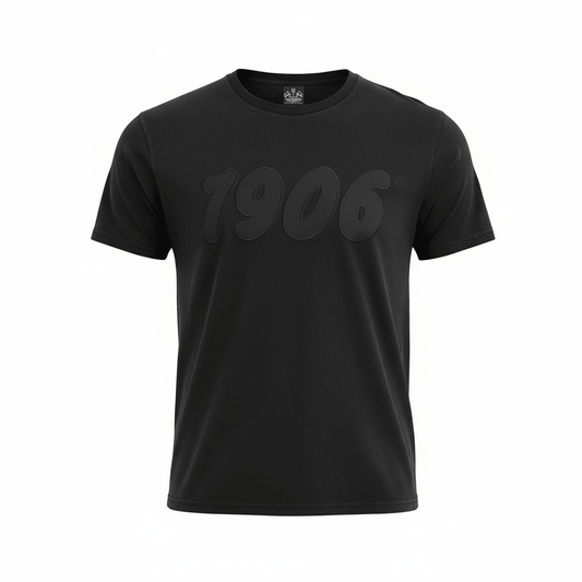 Alpha 1906 Black On Black Premium Shirt 5 - Pack – Stealth Embroidered Luxury Cotton Tee (True to Size)