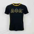 Alpha Black & Old Gold Premium Shirt 5 - Pack – Luxury Embroidered Tipped Cotton Bundle (True to Size)