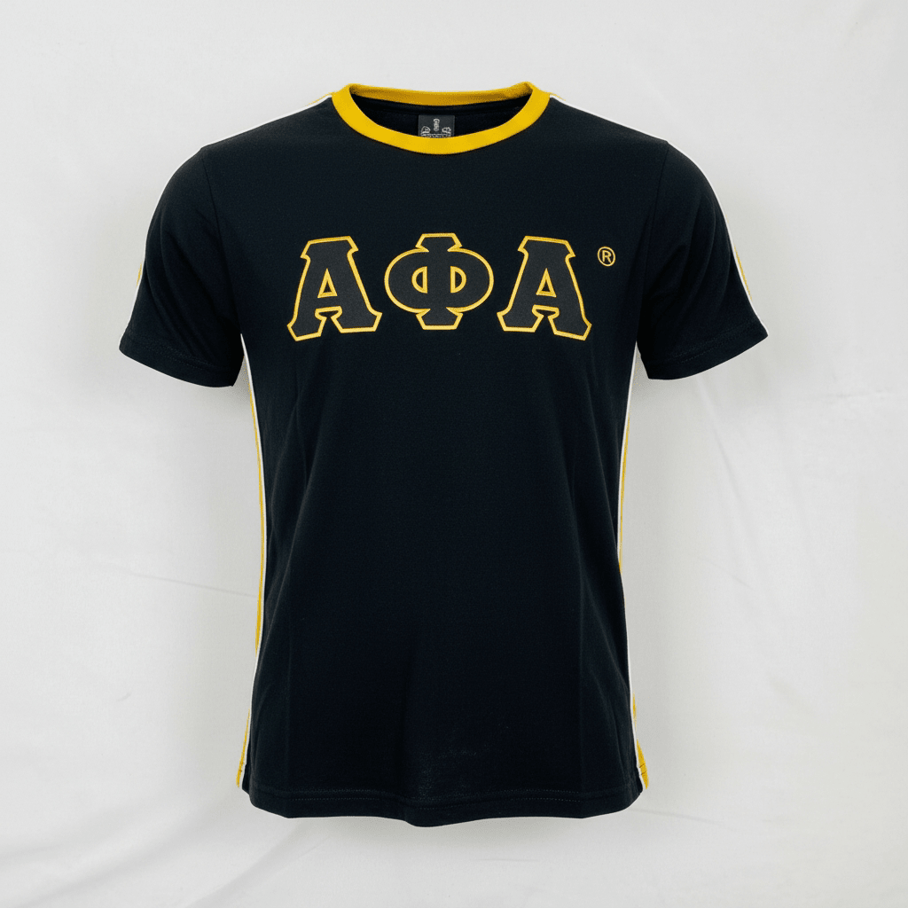 Alpha Black & Old Gold Premium Shirt 5 - Pack – Luxury Embroidered Tipped Cotton Bundle (True to Size)