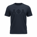 Alpha Black On Black Premium Shirt 5 - Pack – Luxury Tonal Embroidered Stealth Bundle (True to Size)