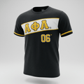 Alpha Black Premium "06" Jersey Shirt 5 - Pack – Luxury Embroidered Cotton Athletic Bundle (True to Size)