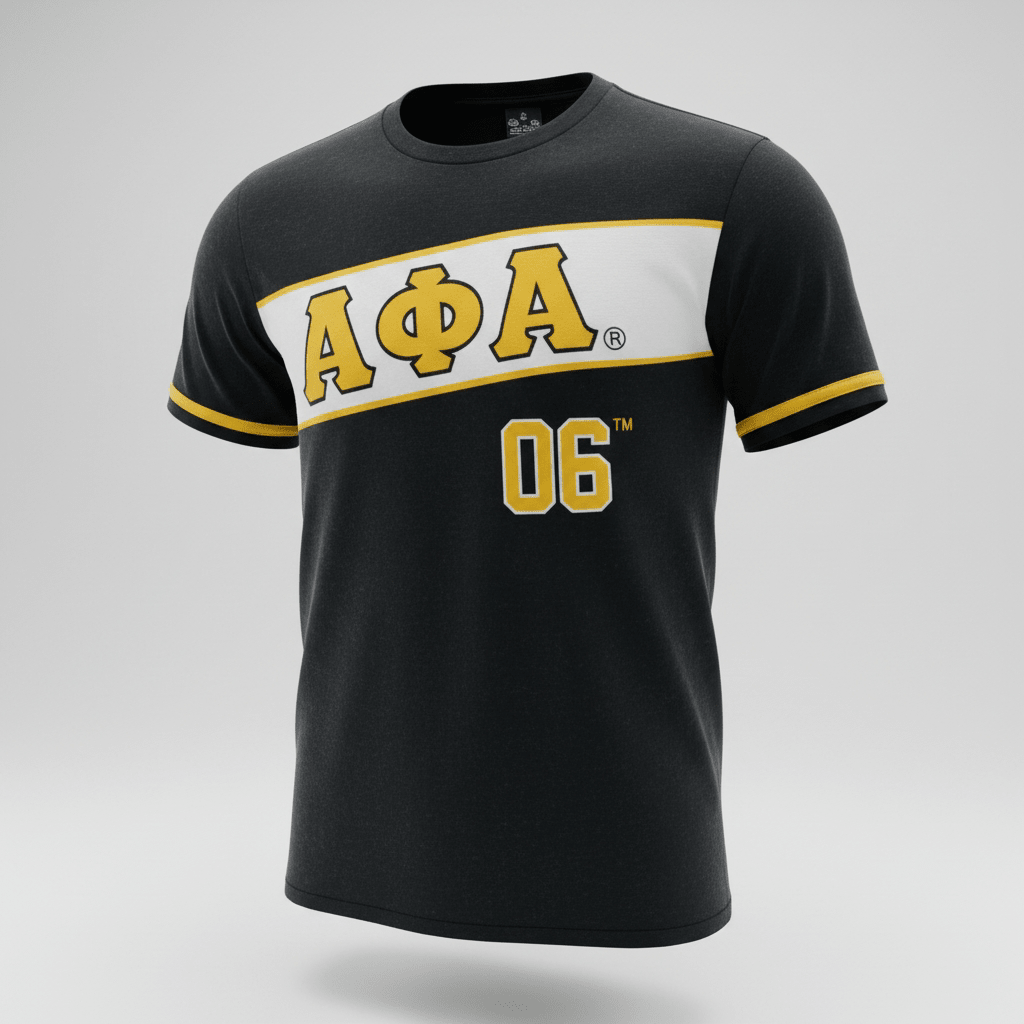 Alpha Black Premium "06" Jersey Shirt 5 - Pack – Luxury Embroidered Cotton Athletic Bundle (True to Size)