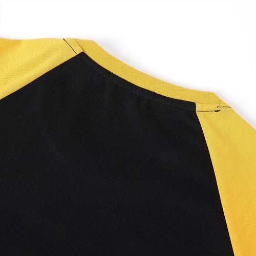 Alpha Black Premium Chenille Raglan Shirt 3 - Pack – Luxury 3D Stitched Old Gold Heritage Bundle (True to Size)