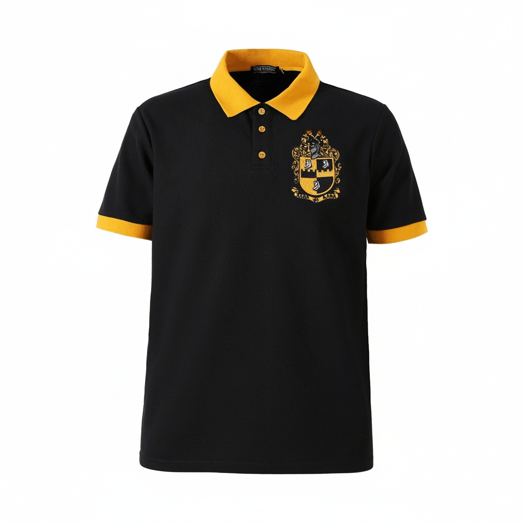 Alpha Black Premium Polo Shirt 3 - Pack – Luxury Embroidered Cotton Blend Polo Bundle (True to Size)