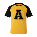 Alpha Gold Big A Premium Raglan T-Shirt 5 - Pack – Luxury Chenille Embroidered Black & Old Gold Bundle (True to Size)