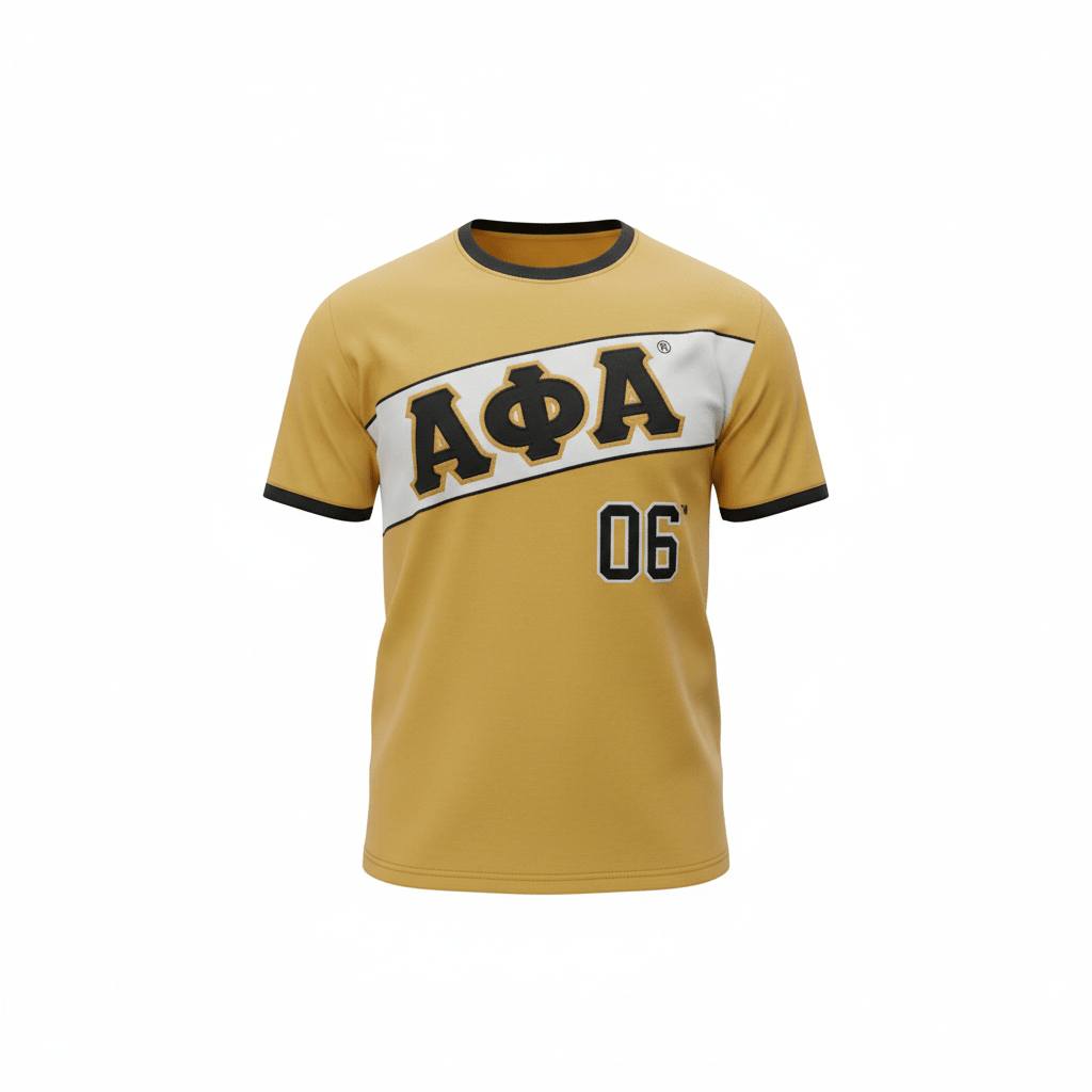 Alpha Gold Premium "06" Jersey Shirt 5 - Pack – Luxury Embroidered Cotton Athletic Bundle (True to Size)