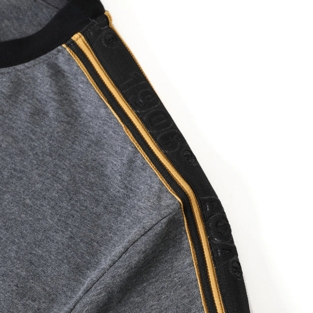 Alpha Gray Tapered Premium Crest Shirt 3 - Pack – Luxury Embossed Tonal Athletic Bundle (True to Size)