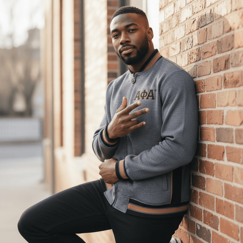 Alpha Grey Air Tech Fleece Warm - Up Jacket – 2 - Piece Performance Bundle (Three - Tone)